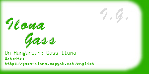 ilona gass business card